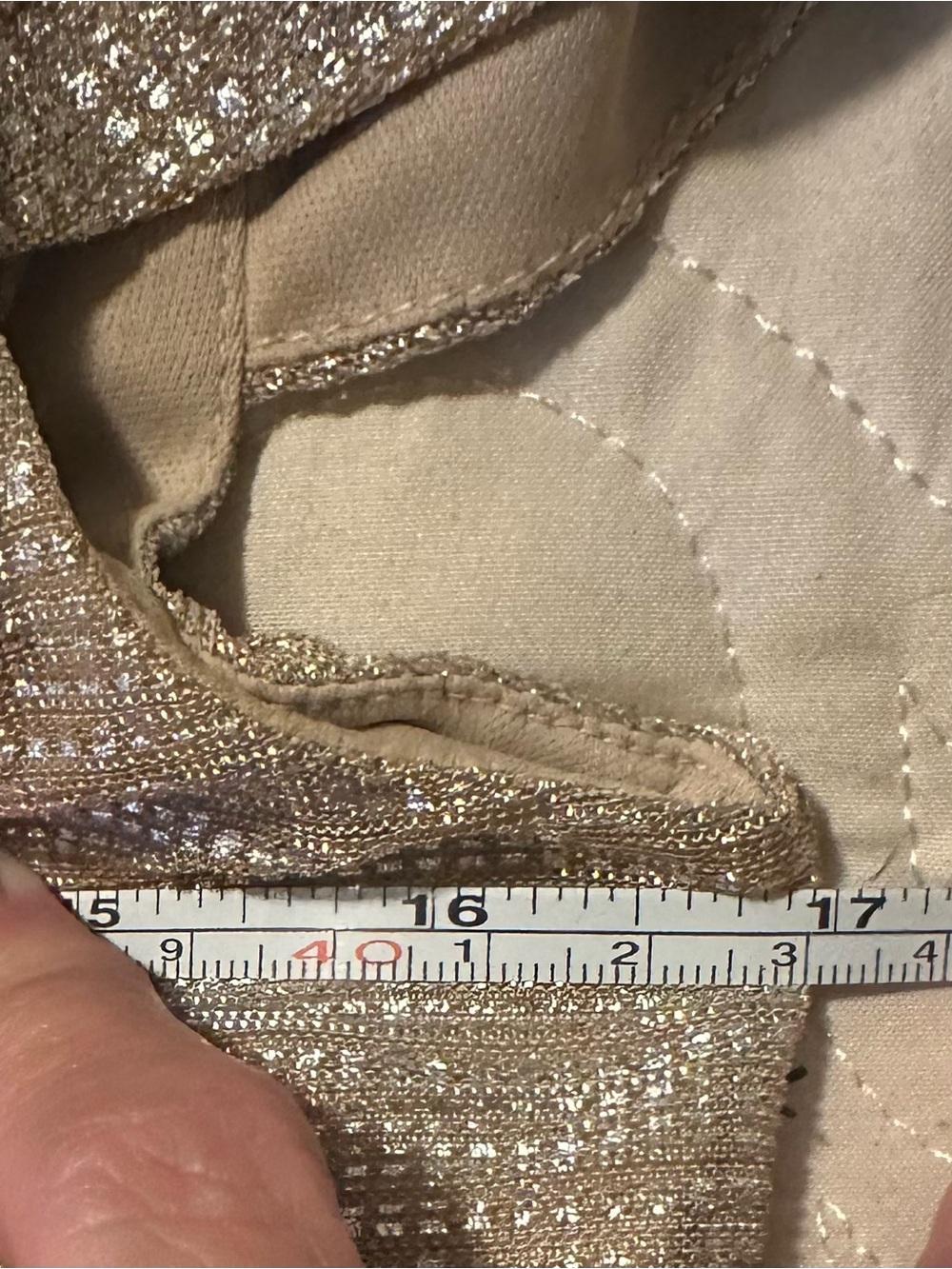 Adrianna Papell Taupe Metallic Dress - Picture 10 of 16